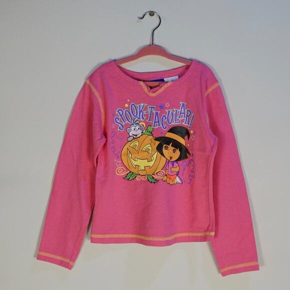Y2k Nick Jr Dora Spook-tacular halloween long sleeve graphic shirt 6X - Picture 1 of 4